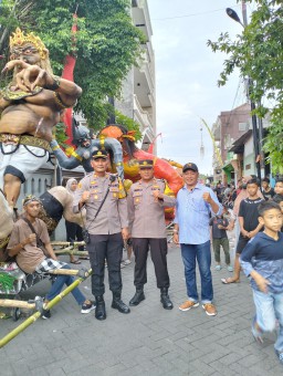 Kapolsek Menganti Lakukan Pengamanan Perayaan Hari Raya Nyepi Desa Laban