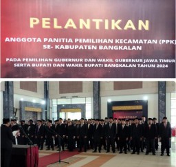 KPU Bangkalan Resmi Melantik 90 Anggota PPK Menjelang Pilkada 2024