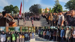 Warga Smaga Ponorogo Berpakaian Adat Gelar Upacara Hari Lahir Pancasila