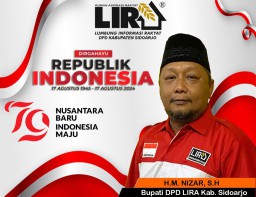 Bupati DPD LIRA Sidoarjo dan Jajaran Ucapkan HUT Kemerdekaan RI ke 79