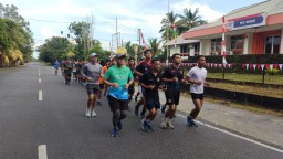 Komandan Wing Udara 3 Ajak Prajurit Penerbal Biak Lari 10 K