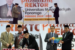 Pelantikan Rektor Dr.Rido Kurnianto,M.Ag Nahkodai UMPO Periode 2024-2028