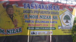 M Nizar Menggelar Tasyakuran Usai Dilantik Sebagai Anggota DPRD Sidoarjo