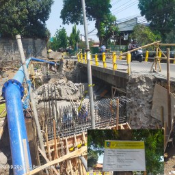 Dinas PUPR Jombang Terus Memacu Percepatan pembangunan Pelebaran Jembatan