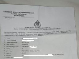 Lakukan KDRT, Oknum Anggota Polsek Konang Dilaporkan ke Polres Gresik