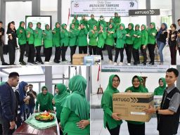 HUT ke 79 Persit KCK Cab. XVI Dim Ponorogo Gelar Lomba Menghias Tumpeng