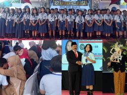 Suasana Haru Warnai Pelepasan 90 Siswa Kelas VI SDN Mangkujayan 1 Ponorogo