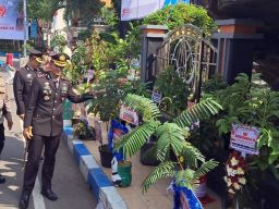 Ratusan Bibit Tanaman Jadi Ucapan HUT Bhayangkara Ke 79 Di Ponorogo