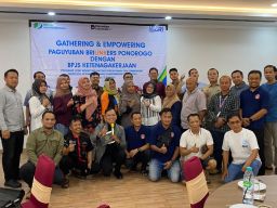 BPJS Ketenagakerjaan Ponorogo Bersama BRI Cabang Ponorogo Gelar Gathering Paguyuban Agen BRIlink
