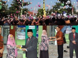 Potong Tumpeng Tandai Tasyakuran HUT ke-79 SMPN 1 Ponorogo