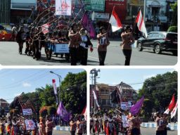 Spektakuler Defile dan Kirab Pramuka SMKN 1 Ponorogo Tampilkan Ponoragan