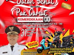 Ribuan Warga Dipastikan Meriahkan Jalan Sehat Bersama Camat Manyar dalam Rangka HUT ke-80 RI