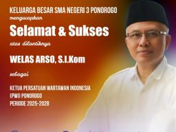 Selamat dan Sukses atas Terpilihnya Ketua PWI Ponorogo Periode 2025–2028