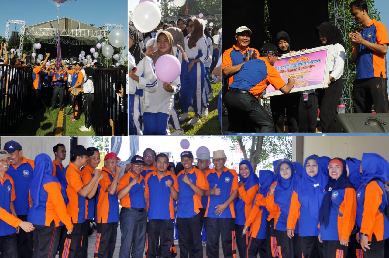 Jalan Sehat HUT Ke-26 SMAN 1 Babadan Dibuka Kakancabdik Jawa Timur Supardi