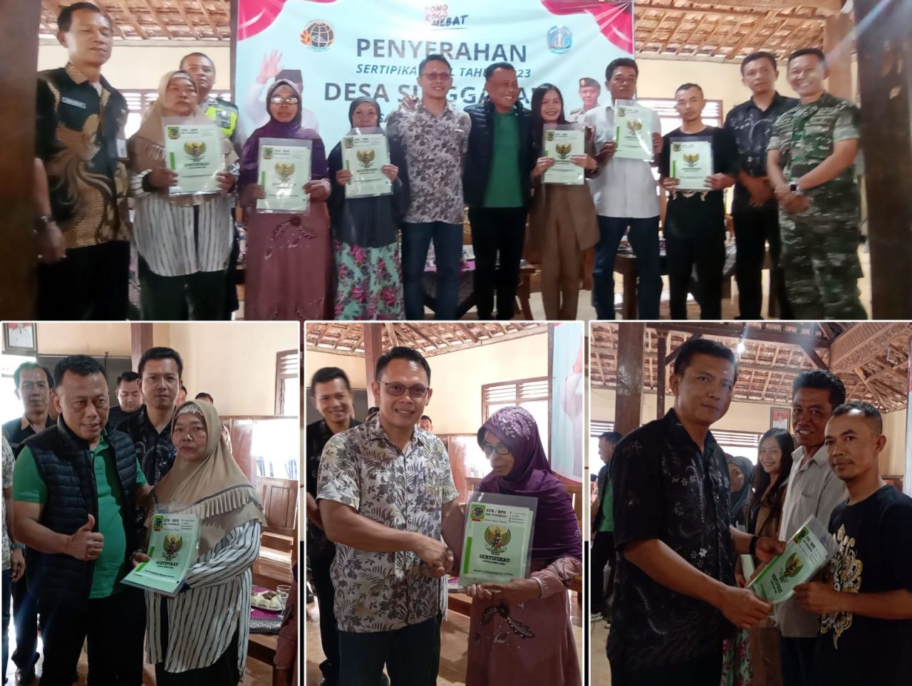 Kang Giri Serahkan Sertifikat PTSL Bagi Warga Desa Singgahan