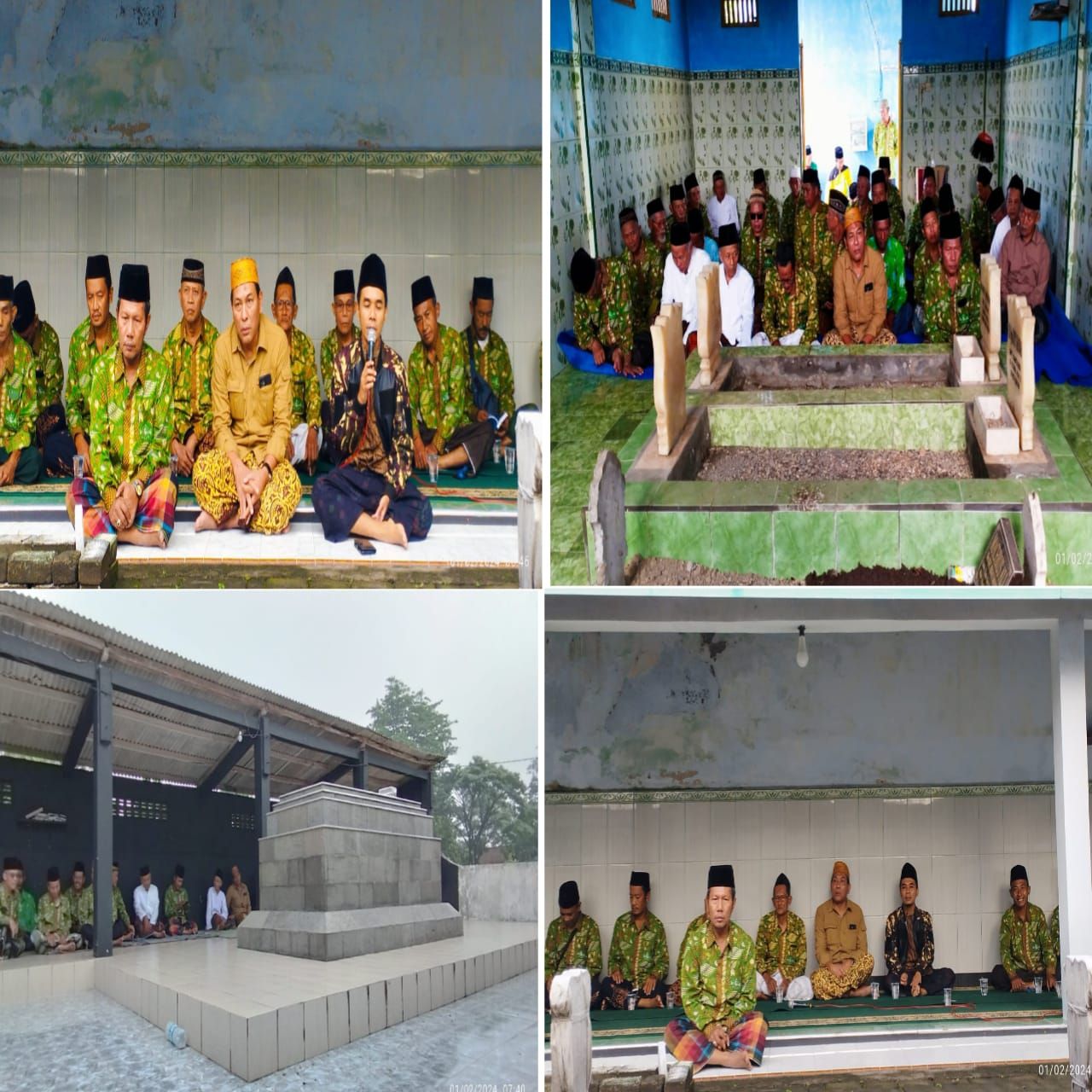 Harlah NU Ke 101 Ranting NU Se-Kecamatan Bandarkedungmulyo Ziarah Kemakam-Makam Muassis