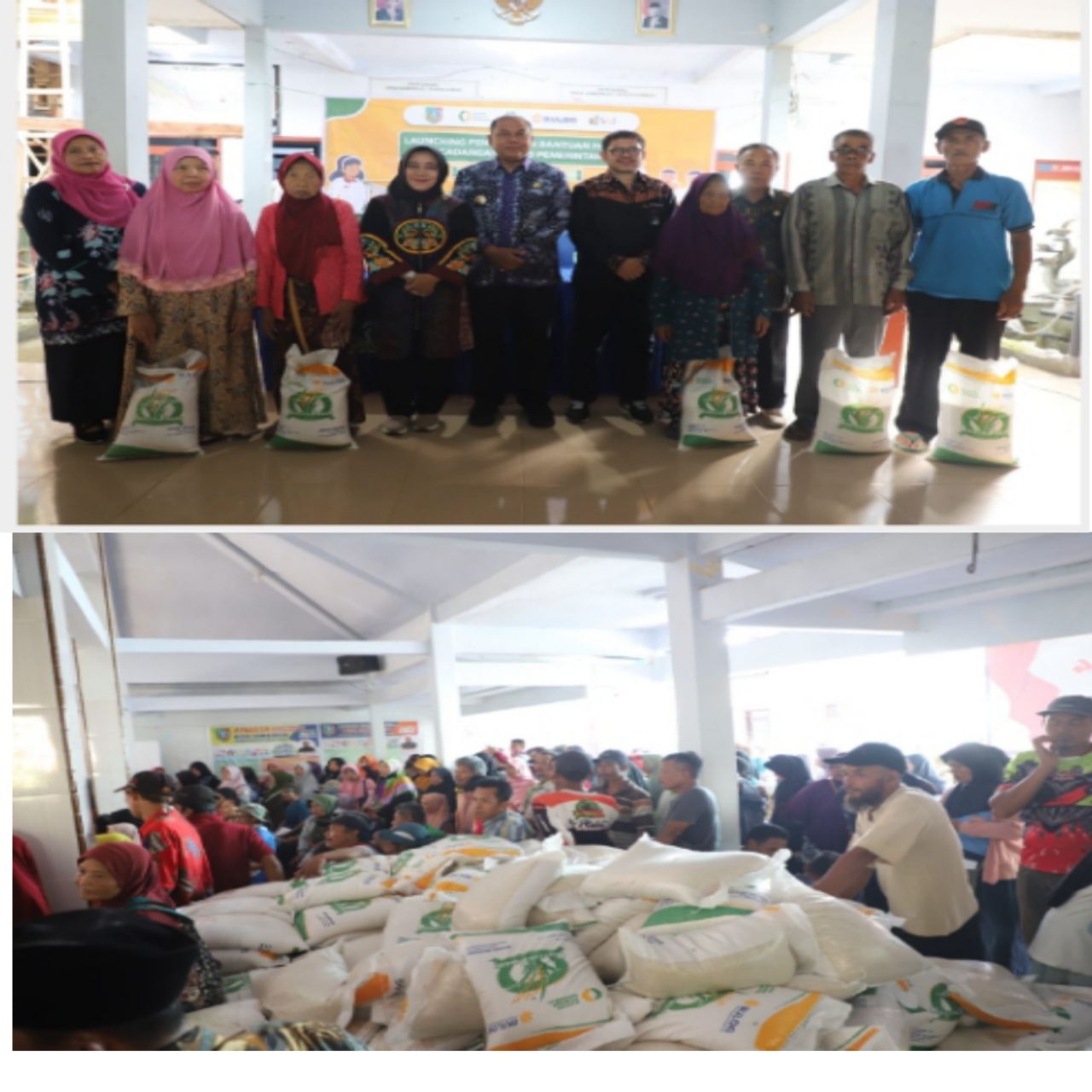 Pj Bupati Jombang Sugiat Secara Simbolis Salurkan Cadangan Pangan Pemerintah Di Desa Sambirejo