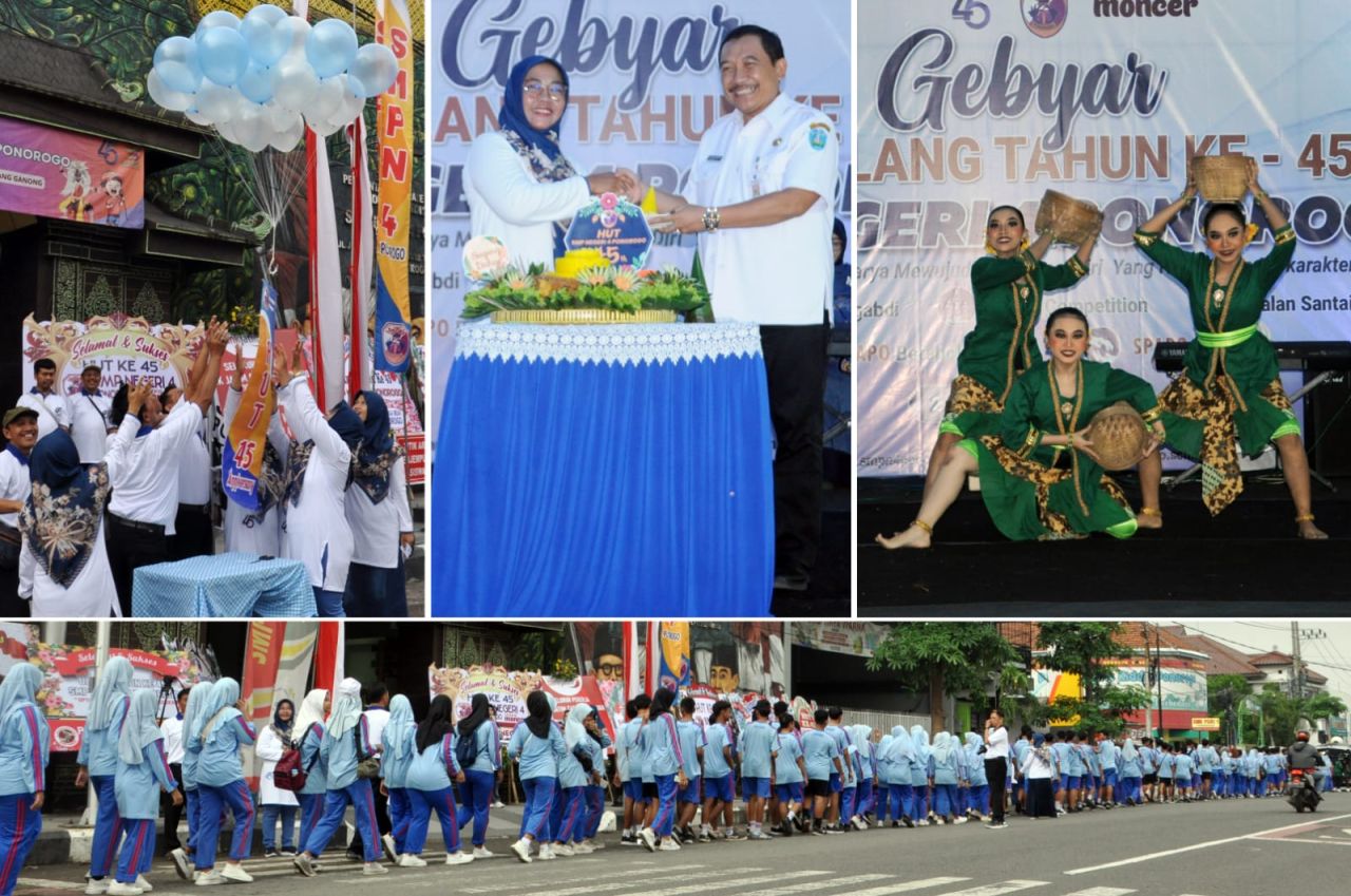 Puncak HUT Ke-45 SMP Ponorogo, Gelar Spapo Competition Dan Jalan Santai