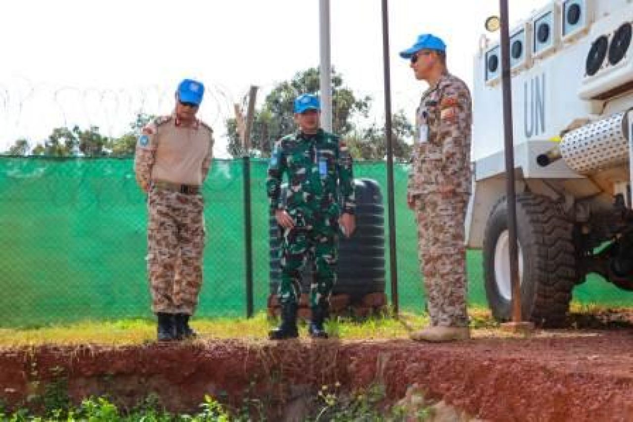 Kunjungan Dansatgas Kizi TNI Konga XXXVII-J  Pererat  Kerjasama Antar Kontingen di Minusca