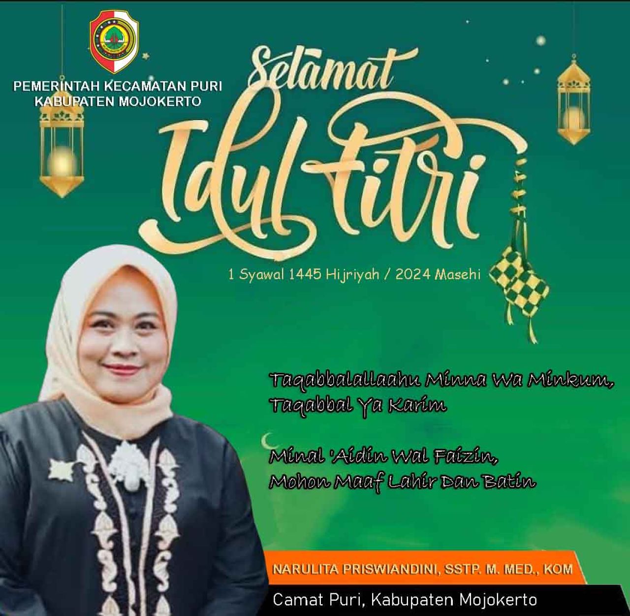 Camat Puri, Ibu Narulita Priswiandini, SSTP.M.Med., Kom