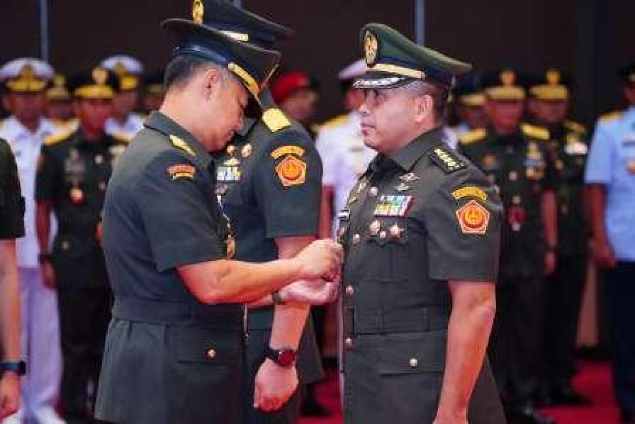 etjen TNI Bambang Ismawan memimpin serah terima jabatan Kepala Pusat Pengadaan (Kapusada) TNI