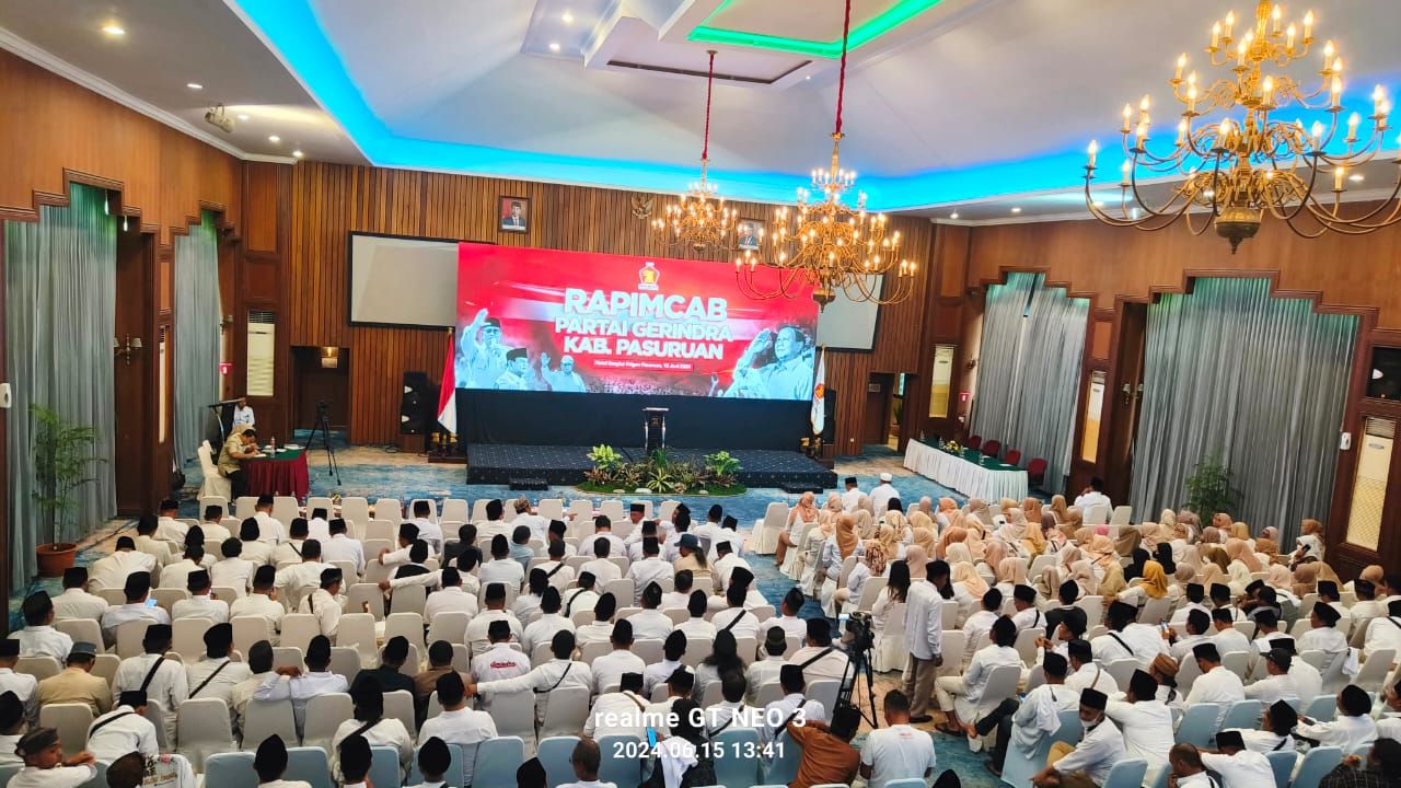 DPC Gerindra Kabupaten Pasuruan gelar Rapimcab di Hotel Senyiur, Prigen