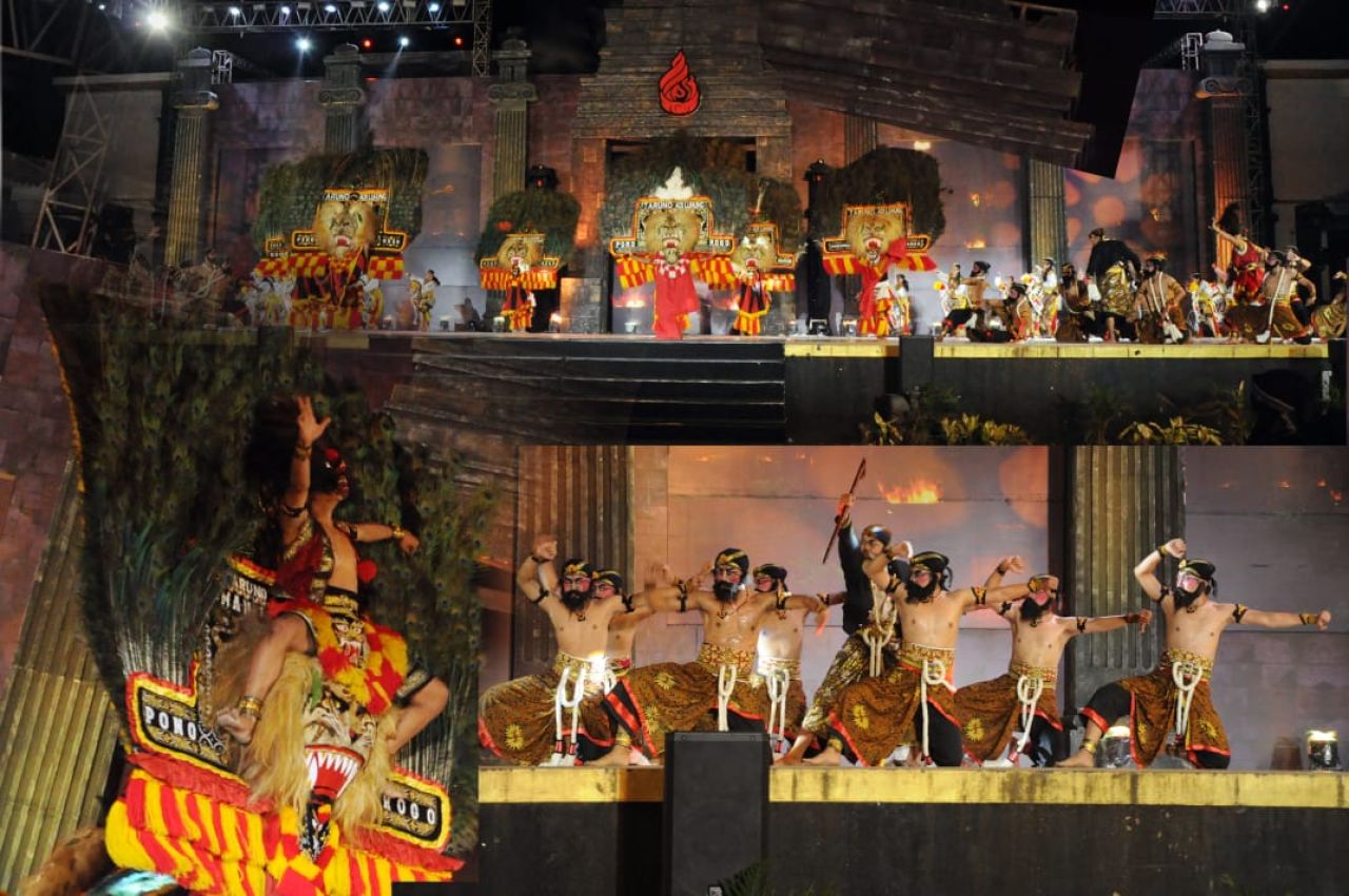 Luar Biasa Taruno Adiluhung SMAN 1 Babadan Tampil Pukau Penonton di FNRP Grebeg Suro 2024