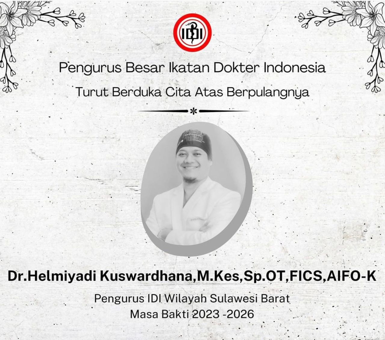 Dokter Helmiyadi Kuswardhana, M.Kes, SpOT, FICS, AIFO-K
