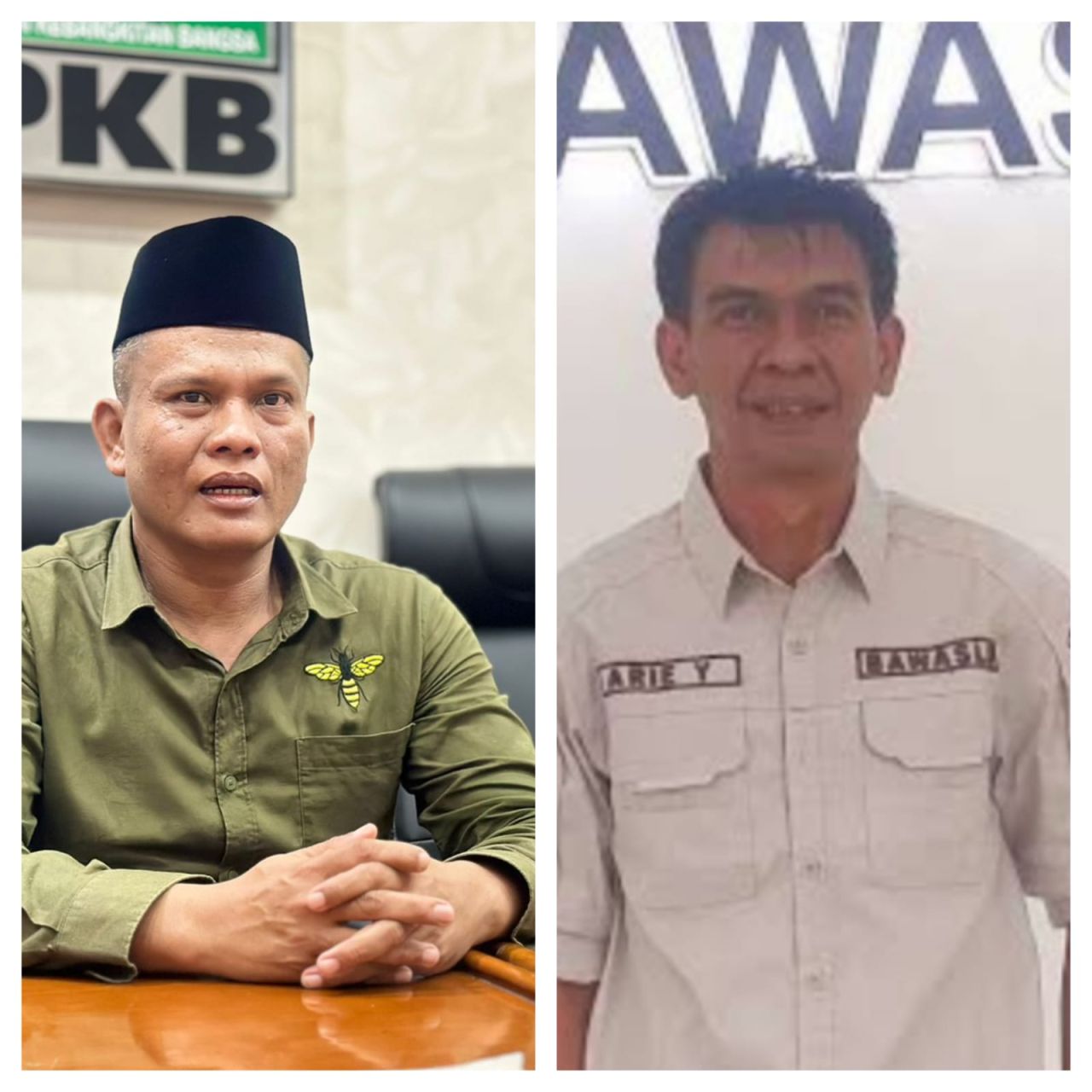Rudi Hartono F-PKB dan Ketua KPU Kabupaten Pasuruan, Arie Yoenianto