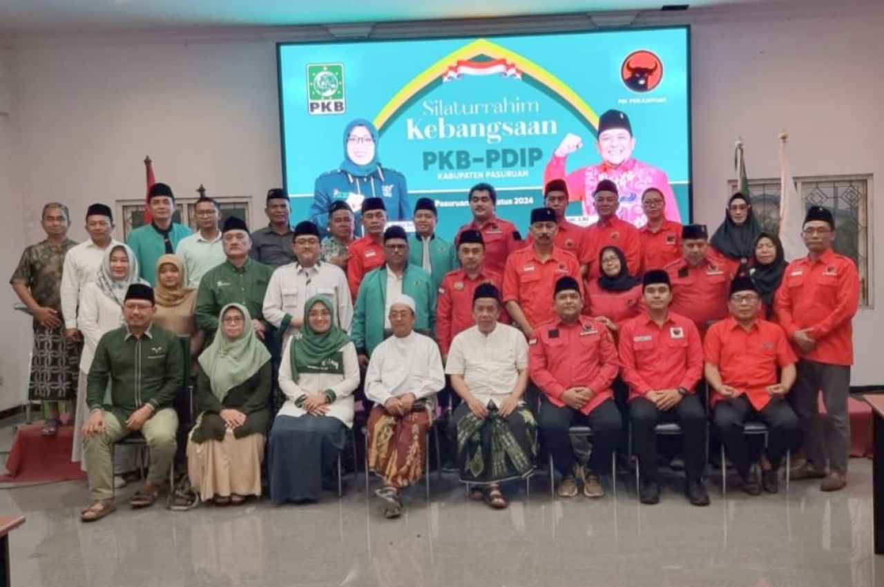 Silaturahmi kebangsaan PDI P ke kantor DPC PKB sebagai sinyal kuat berkoalisi di Pilkada Pasuruan