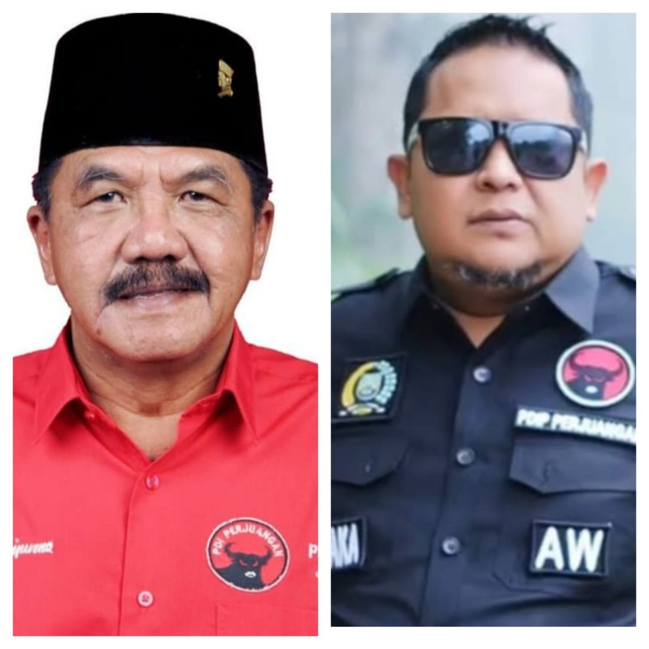 Wakil Ketua DPD PDI P Jatim Eddy Paripurna dan Ketua DPC PDI P Andri Wahyudi