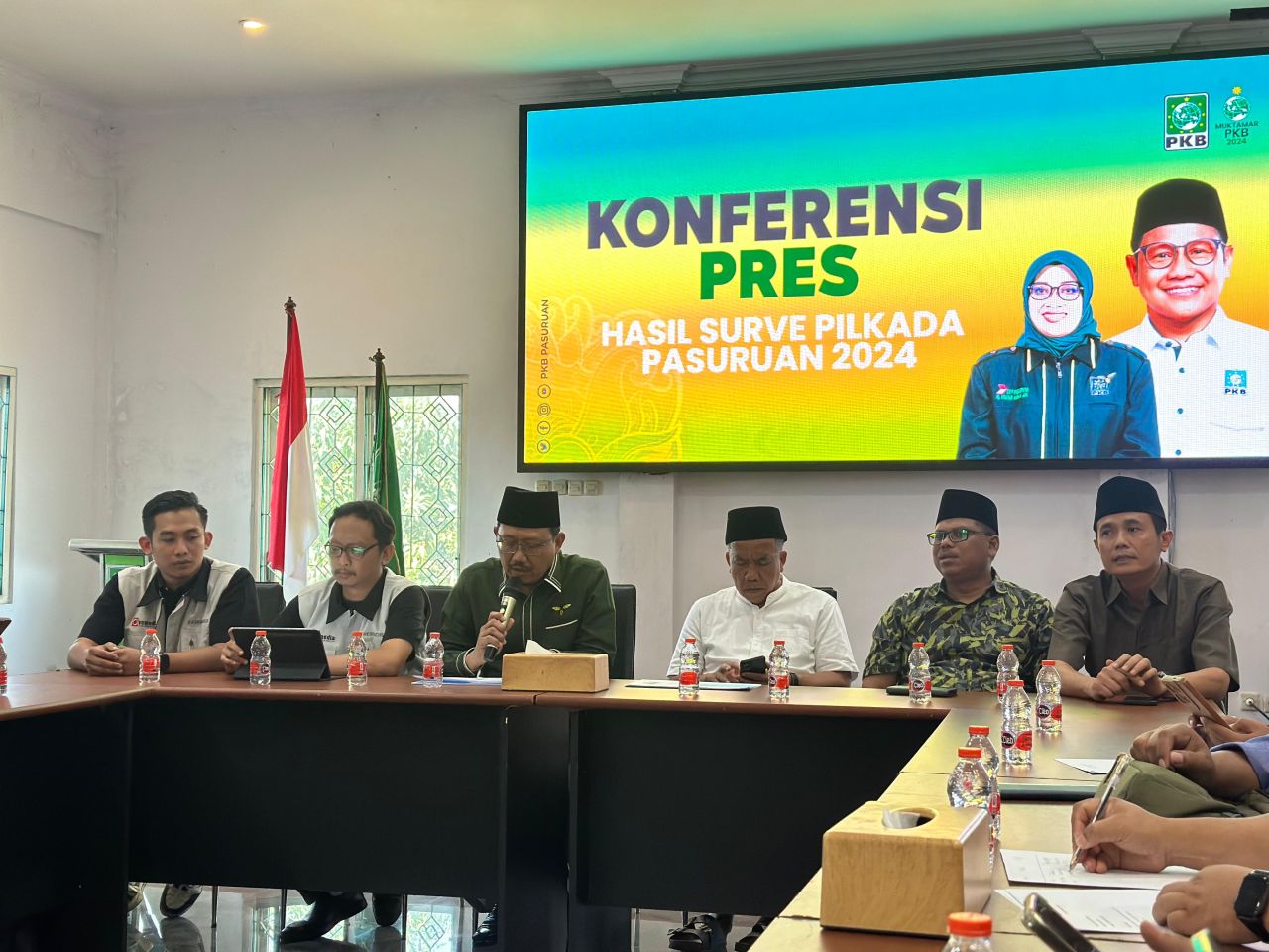 DPC PKB Kabupaten Pasuruan gelar pres rilis hasil survei internalnya