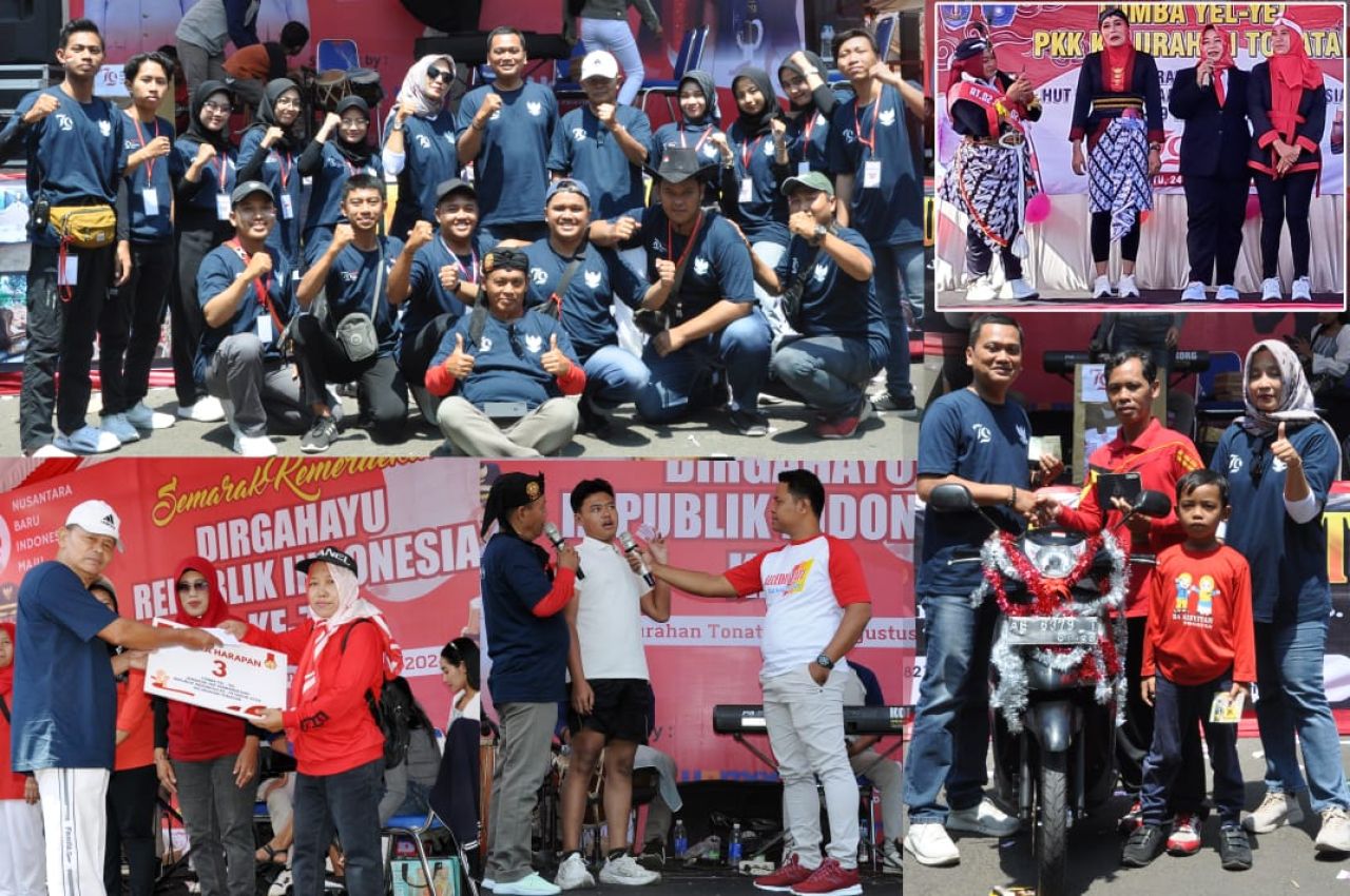 Pelihara Guyub Rukun, Kelurahan Tonatan Peringati Kemerdekaan RI Dengan Jalan Sehat Bertabur Hadiah