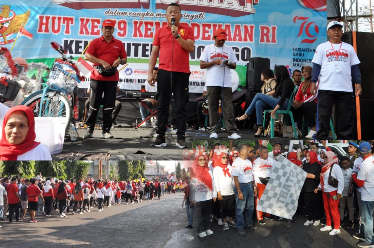 Jalan Sehat Bareng Warga Kelurahah Keniten Bertabur Hadiah