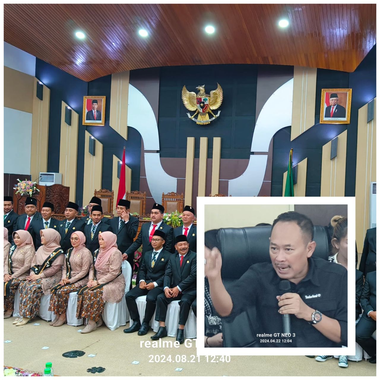 50 anggota DPRD Kabupaten Pasuruan periode 2024-2029. Inzet : Lujeng Sudarto Direktur PUSAKA