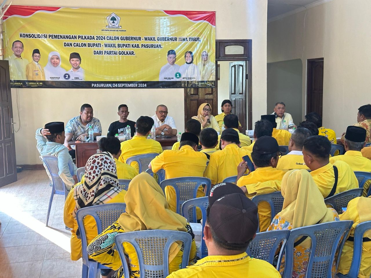 DPD Golkar Kabupaten Pasuruan menggelar konsolidasi menangkan pasangan Gubernur dan Wakil Gubenur Jatim dan pasangan Bupati dan Wakil Bupati Pasuruan