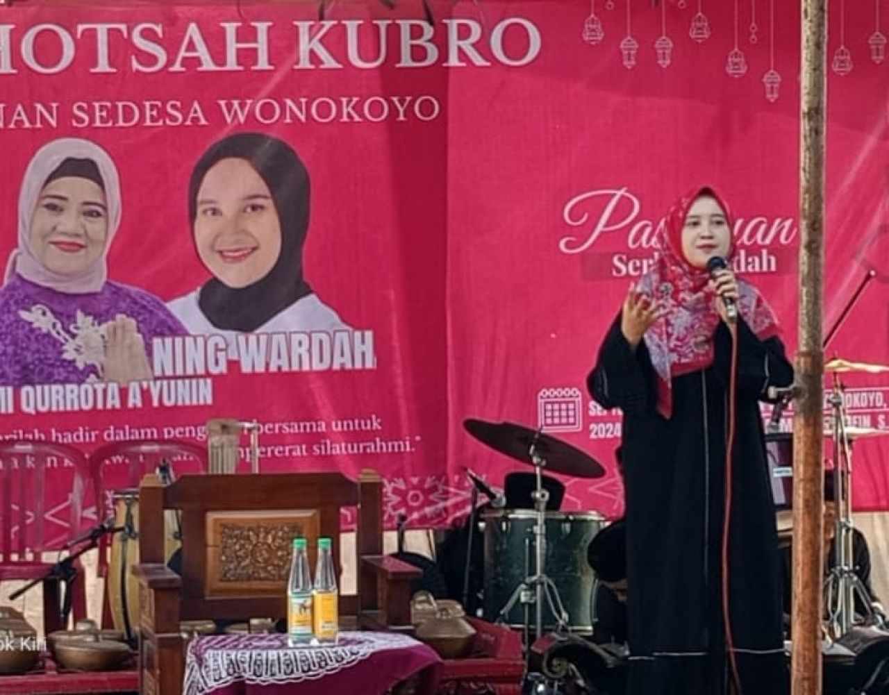Calon Wakil Bupati Pasuruan, Wardah Nafisah saat kampanye di Wonokoyo-Beji