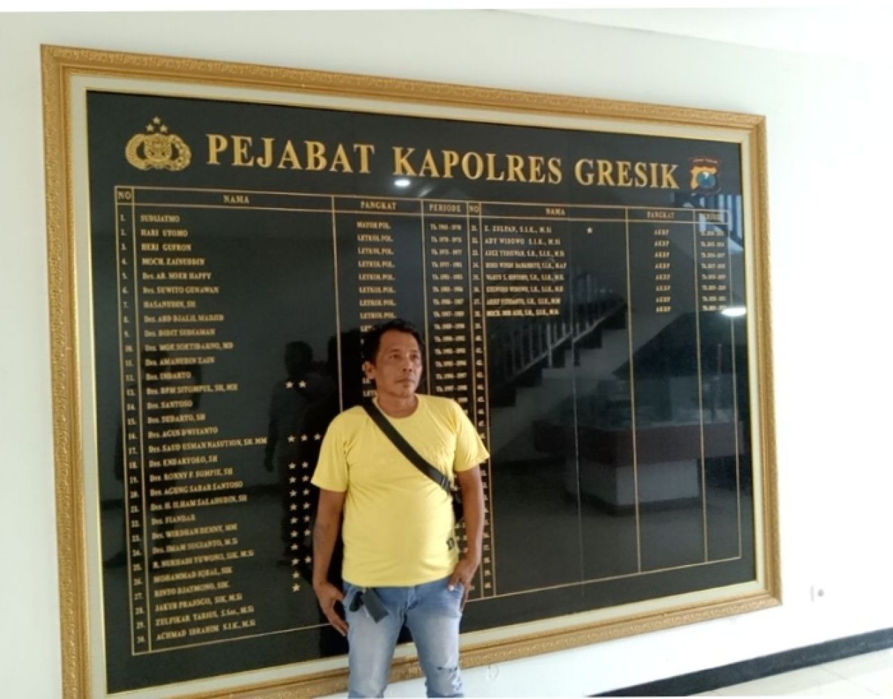 Ah usai laporan di Polres Gresik