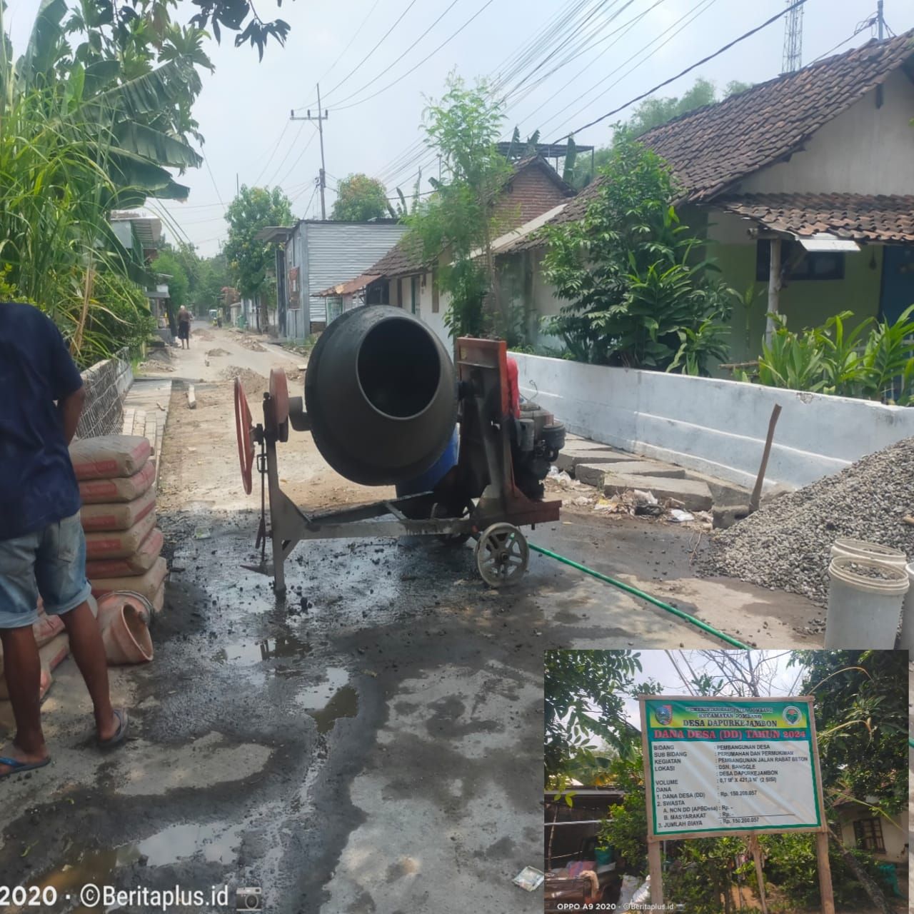 Proyek Rabat Beton Bahu Jalan di Dusun Banggle di Apresiasi Warga