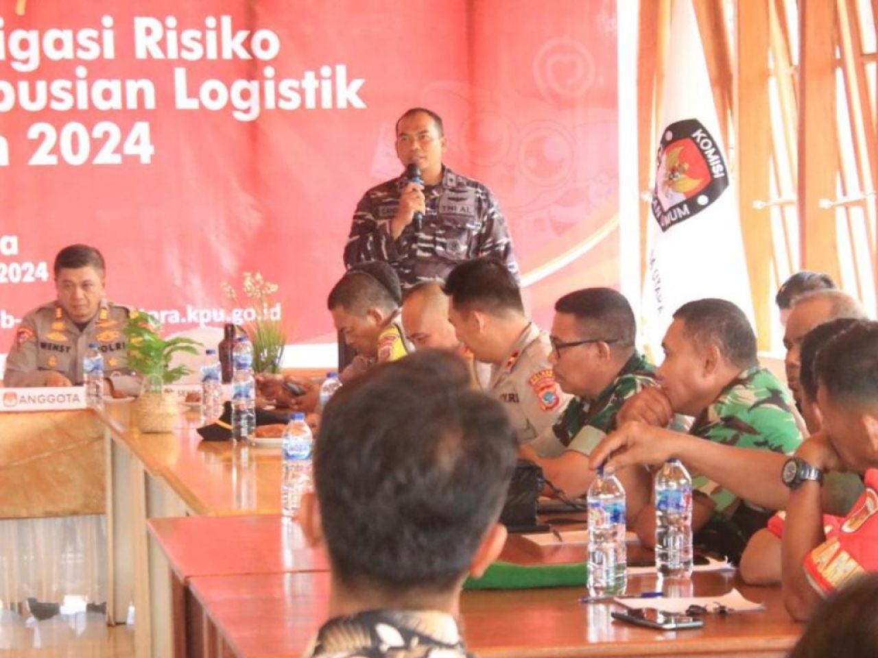 Danlanud Manado Narasumber Pada Rakor Mitigasi Risiko Pendistribusian Logistik Pilkada 2024