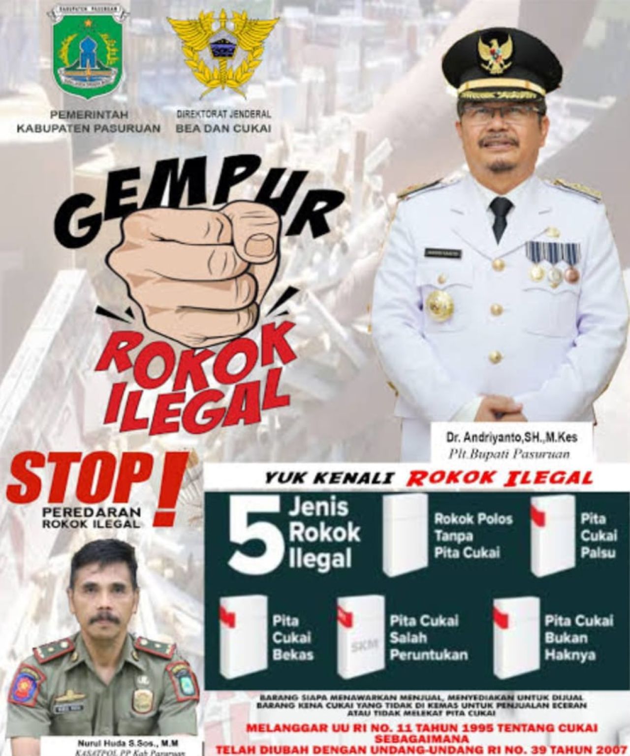 Anggaran Cukai Ugal- Ugalan. Peredaran Rokok Ilegal di Pasuruan Masih Marak