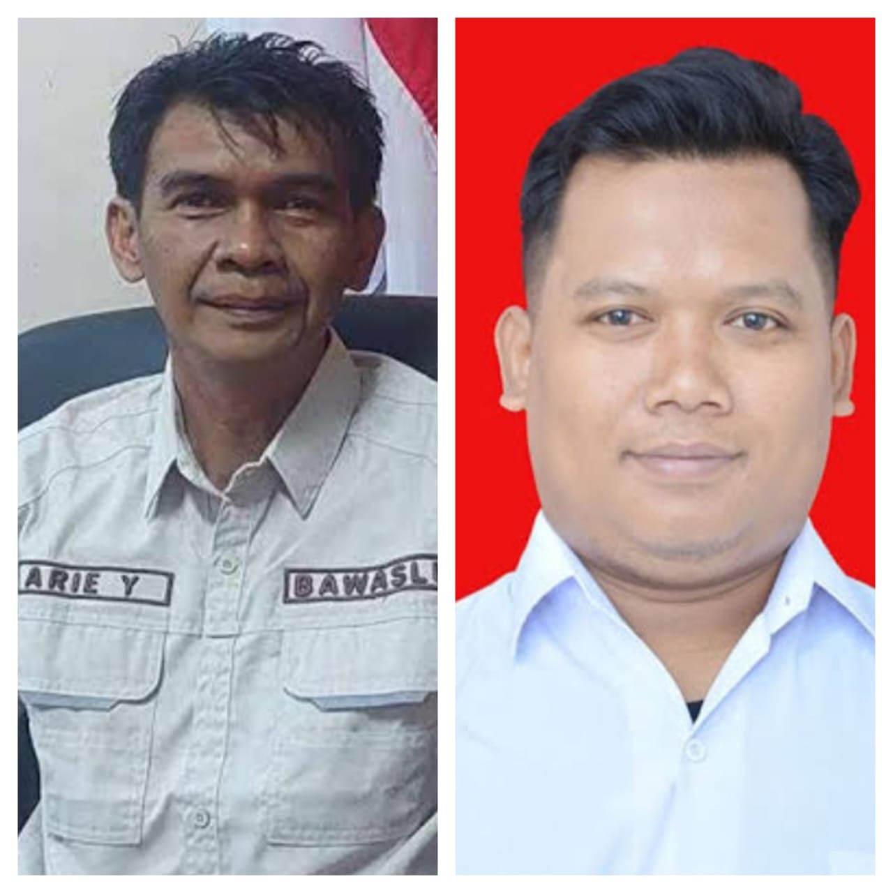 Arie Yunianto Ketua Bawaslu Kabupaten Pasuruan dan Muhammad Rois, Komisioner KPU Divisi Sosialisasi.