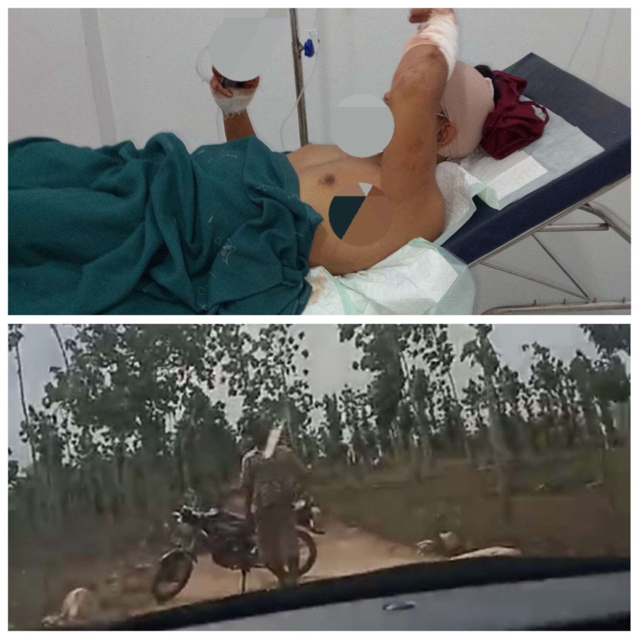 Korban pembacokan (foto atas). Bawah : salah satu pelaku