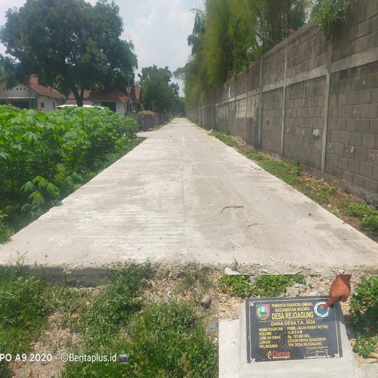 Jalan Rabat Beton DD 2024 Dusun Payak Sanggrok Belum Genap 1 Tahun Sudah Mengelupas Dan Berlubang