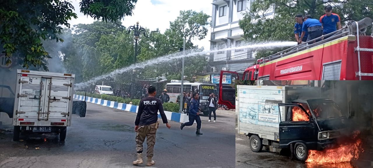 Pulang Nganter Barang Mobil Box Terbakar Hebat
