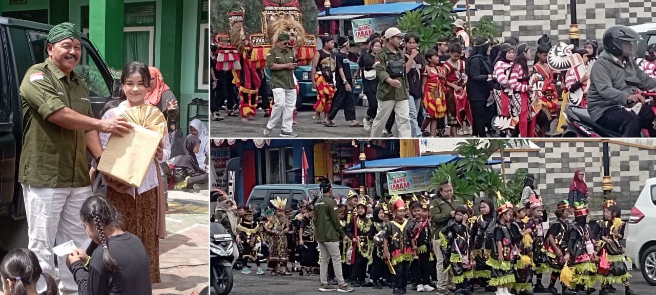 Show Karnaval Mini Meriahkan HUT Ke-92 SDN 3 Bangunsari