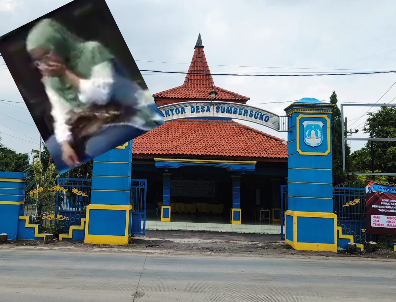 Kantor Balai Desa Sumbersuko. Inzet : YN Kasun Sumberingin 2 menangis saat dimintai pertanggung jawabkan warga