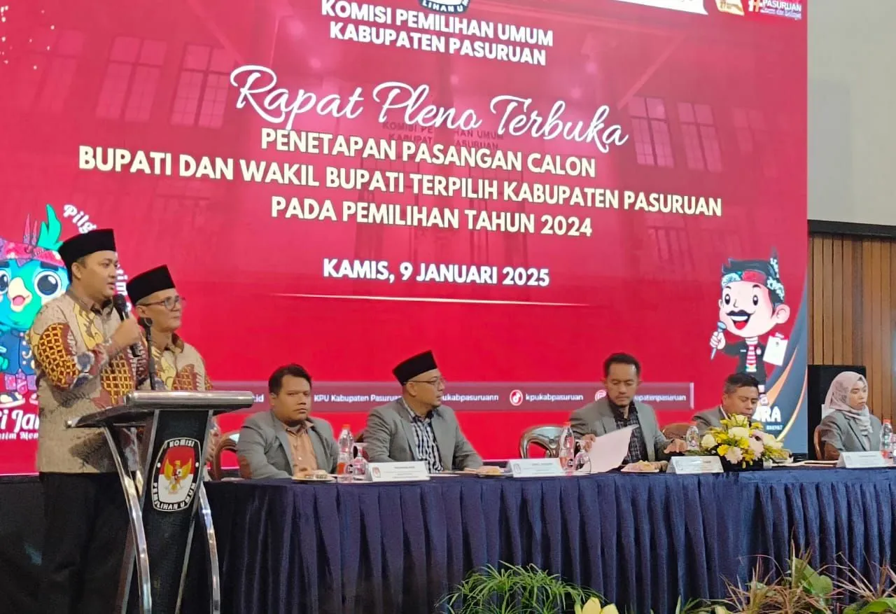KPU Tetapkan Rusdi-Shobih Bupati dan Wakil Bupati Pasuruan Terpilih
