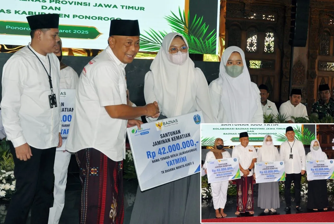 BPJS Ketenagakerjaan Kabupaten Ponorogo Berikan Santunan Jaminan Kematian Tenaga Pendidik