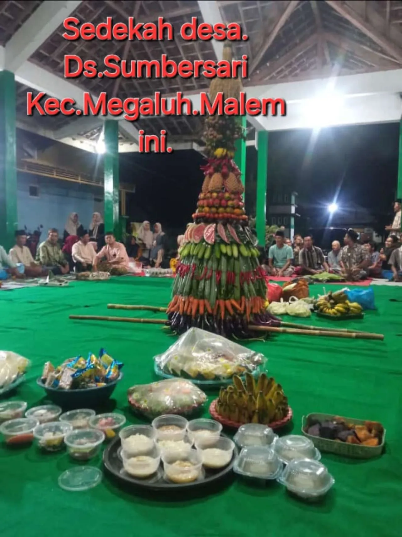 Pemdes Sumbersari Gelar Sedekah Desa Dan Doa Bersama Di Pendopo Balai Desa